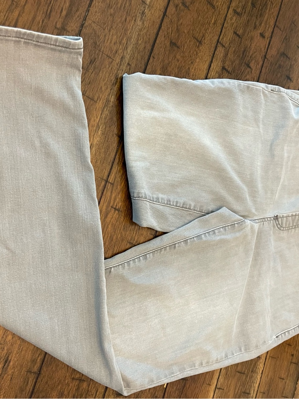 Chico's Perfect Stretch Gray Skinny Jeggings Size 0 Elastic Waist Pull-On Pants